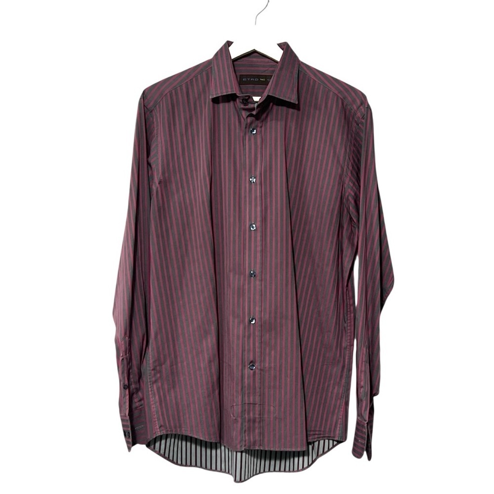 ETRO Stripes Down Long Sleeve Button Down